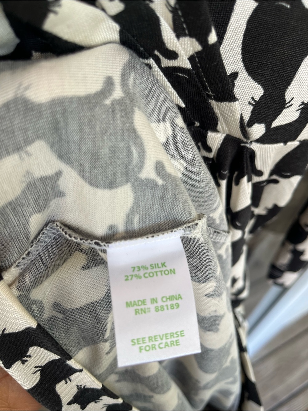 Rare NWOT Lilly Pulitzer Fancy feet Wrap Dress Black White Cat Long Sleeve S b1 - Picture 5 of 6